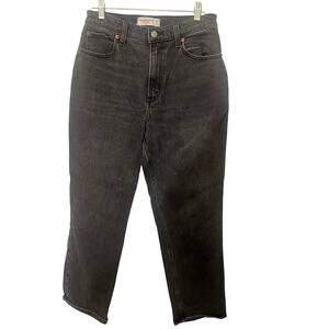 Abercrombie & Fitch  Curve Love Low Rise Baggy black wash jeans size 28/6s
